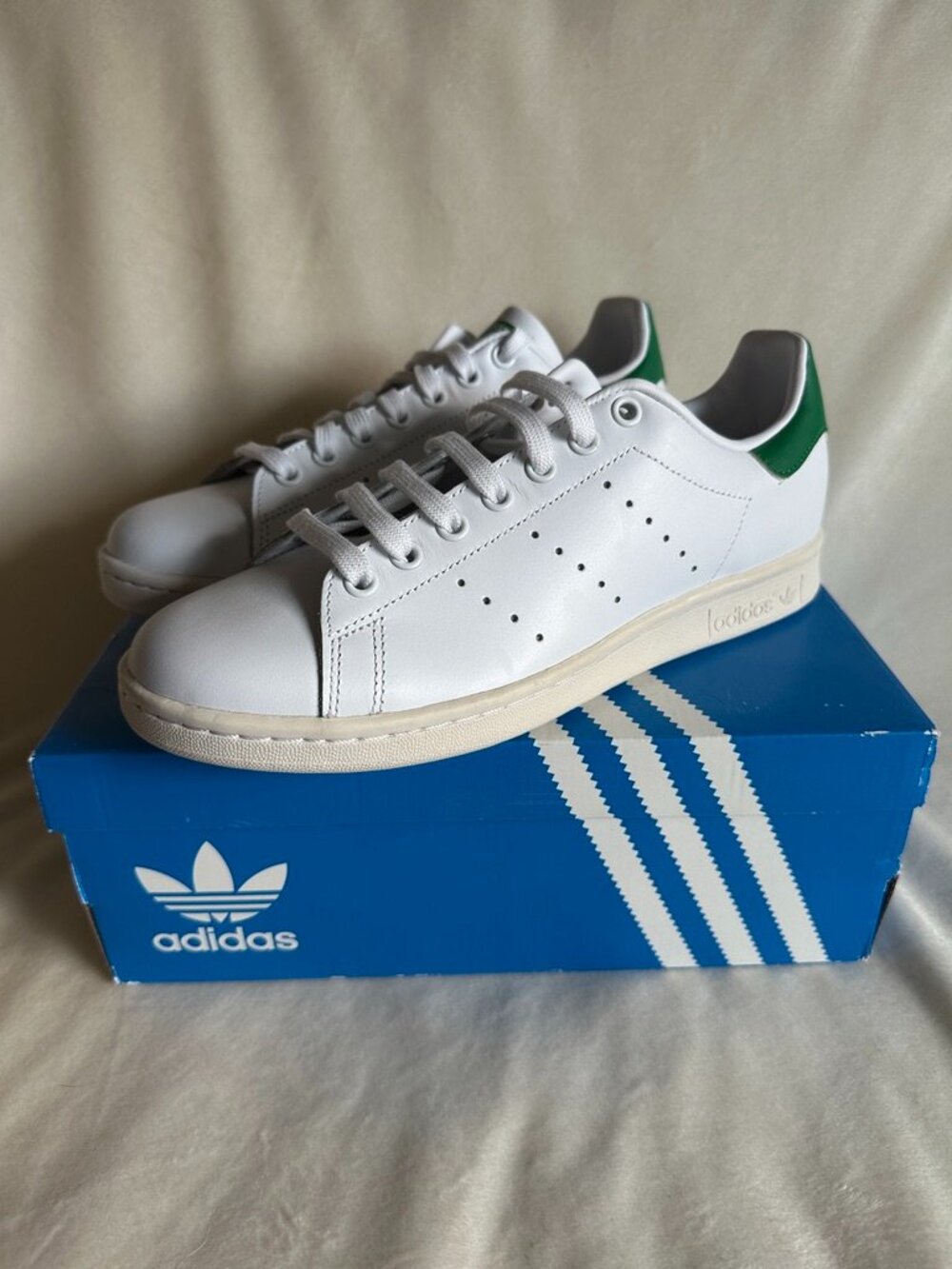 NIB Adidas Originals Stan Smith B24105 White Green Sneakers Womens Size US8/EU40